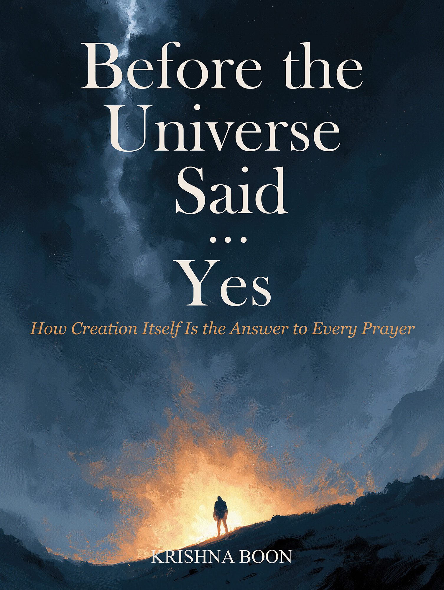 Before the Universe Said Yes — book cover by Krishna Boon